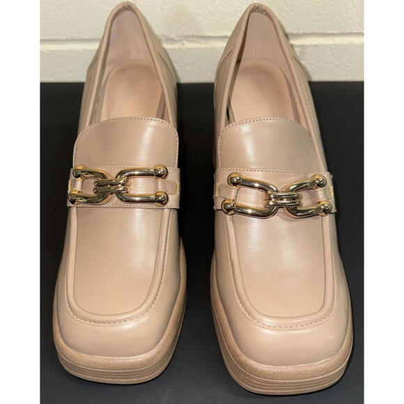 Justfab Daria Block Heeled Loafer Pump in Portabella, Size 12 NWoT - Picture 2 of 9